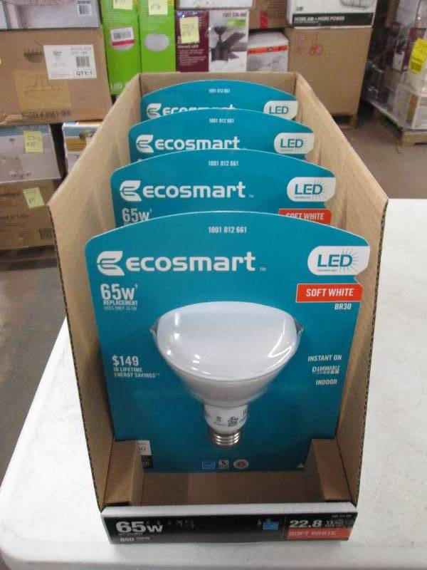 lot 82 image: 4 pack of ecosmart 65watt replaceme...