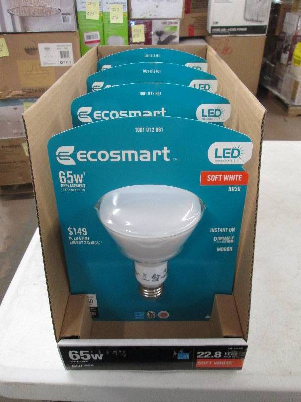 lot 83 image: 4 pack of ecosmart 65watt replaceme...