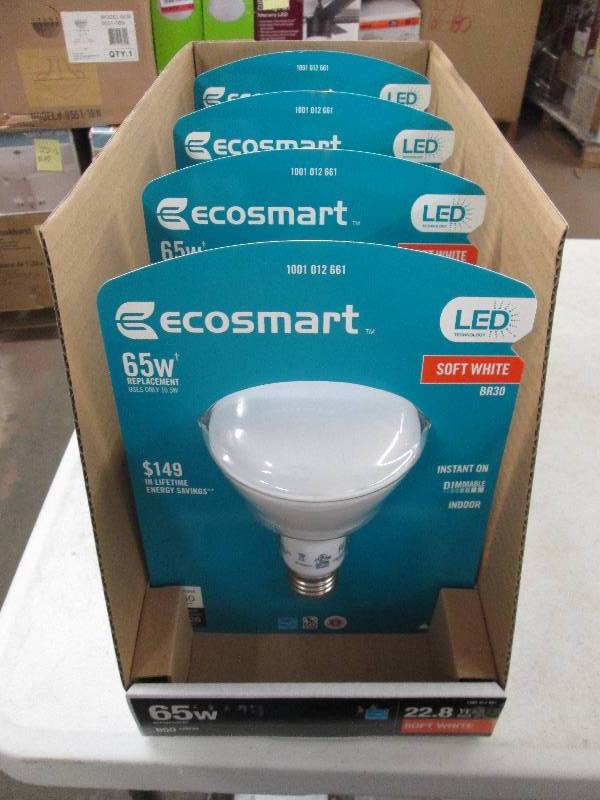 lot 85 image: 4 pack of ecosmart 65watt replaceme...
