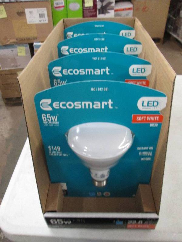 lot 86 image: 4 pack of ecosmart 65watt replaceme...