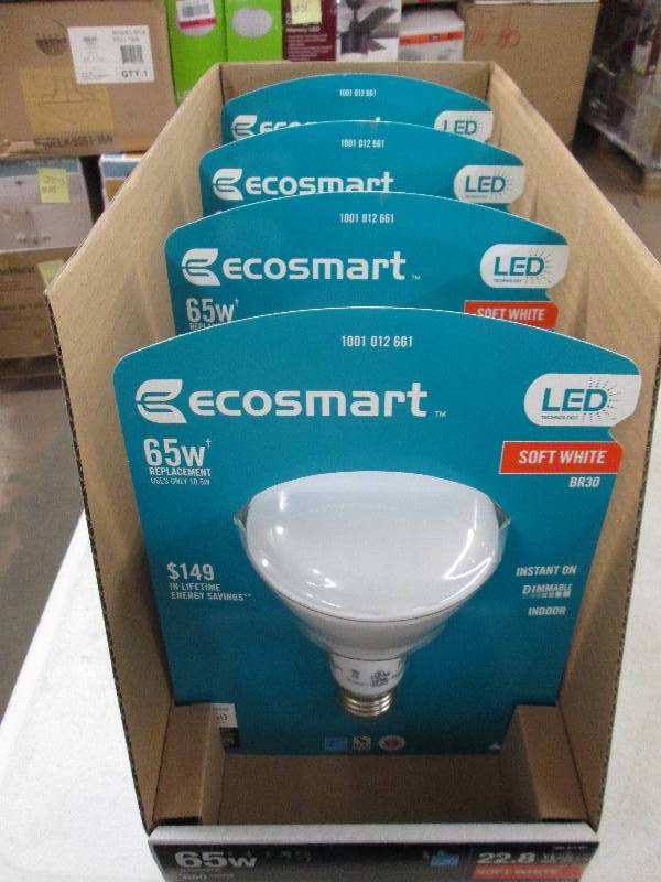 lot 87 image: 4 pack of ecosmart 65watt replaceme...