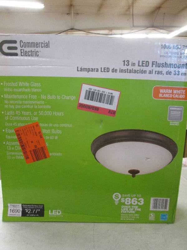 lot 96 image: commercial electric 13 inch LED flu...