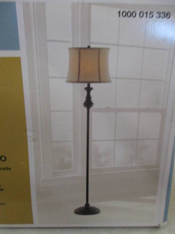 lot 104 image: Hampton Bay floor lamp oil rubbed b...