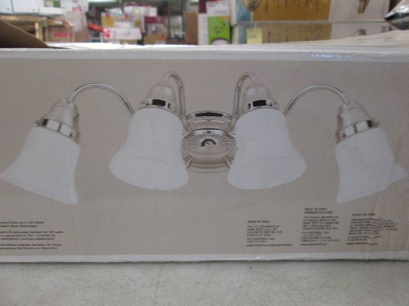 lot 106 image: Hampton Bay vanity fixture chrome f...