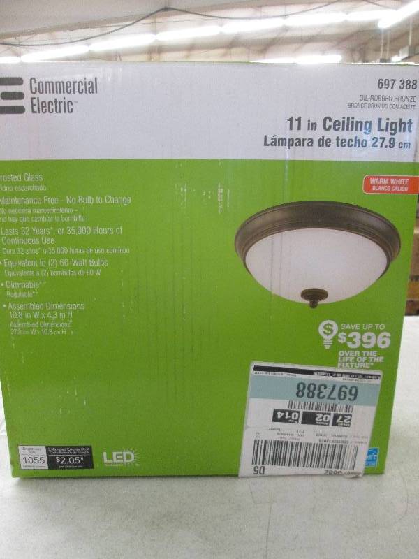 lot 115 image: commercial electric 11 inch LED cei...