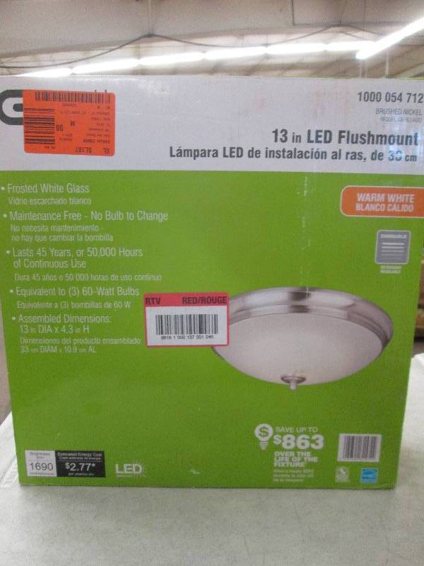 lot 116 image: commercial electric 13 LED flushmo...