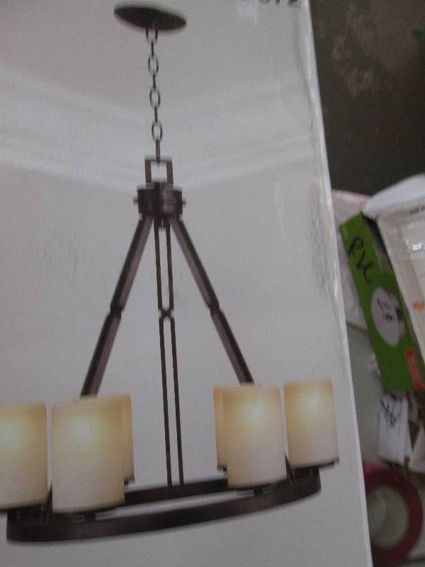 lot 144 image: hampton bay chandelier dark ridge b...