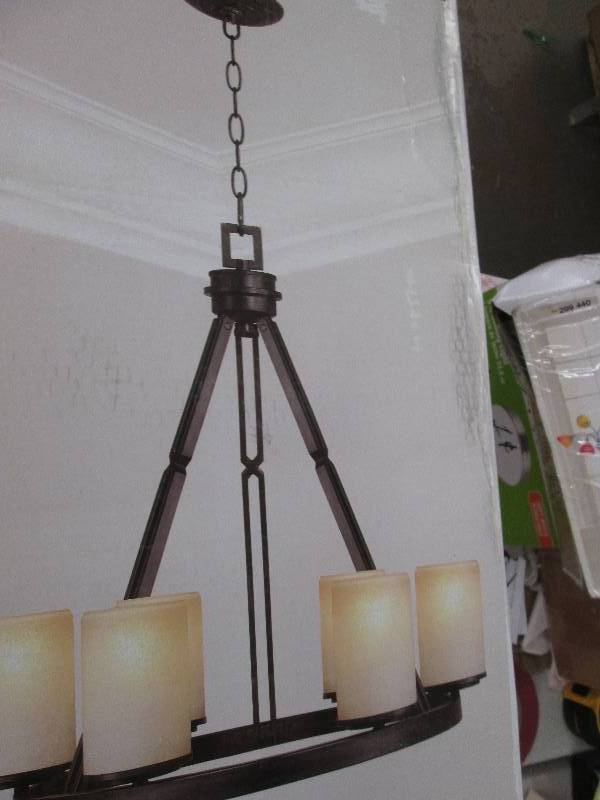 lot 145 image: hampton bay chandelier dark ridge b...