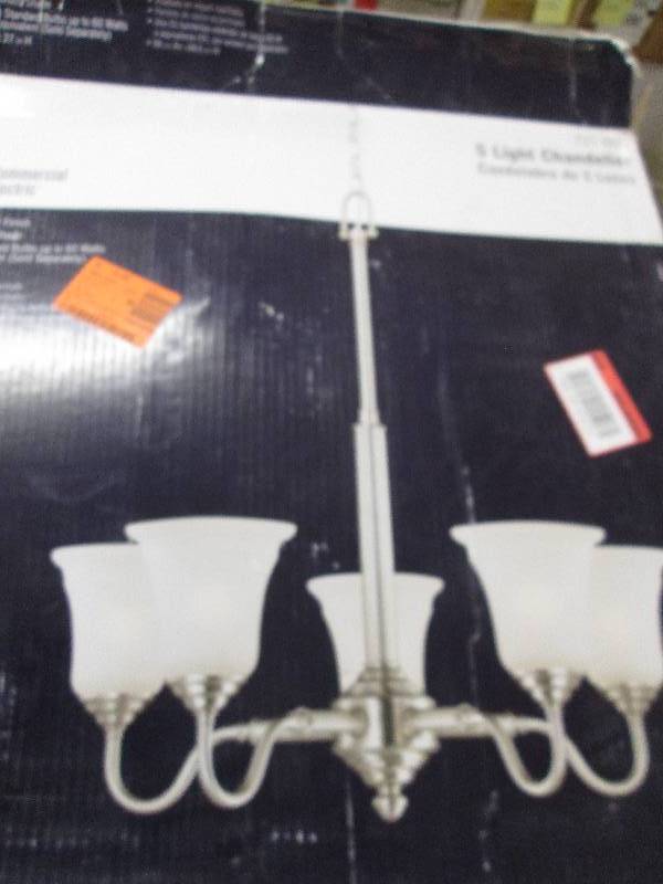 lot 179 image: commercial electric 5 light chandel...