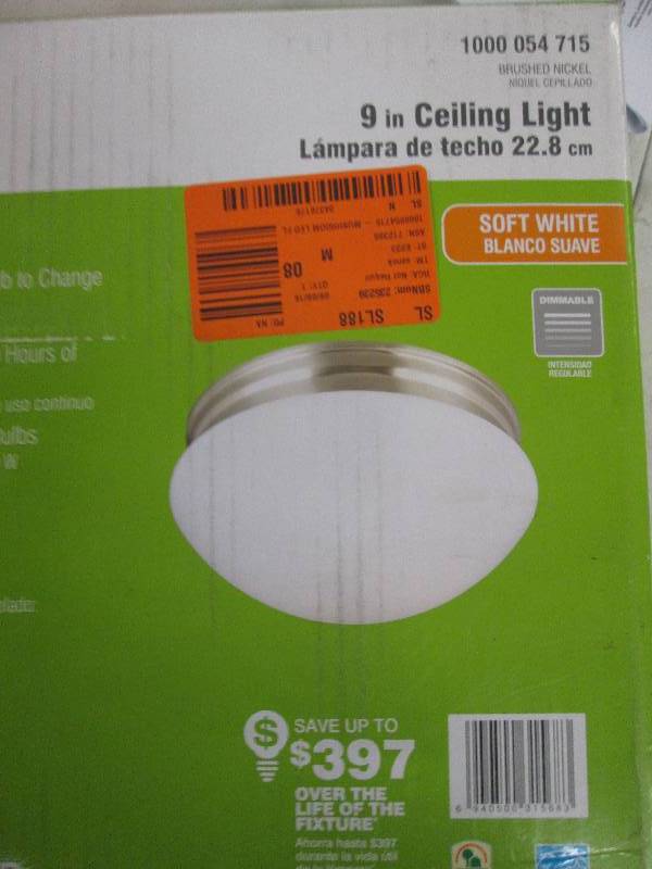 lot 183 image: commercial electric 9 ceiling ligh...