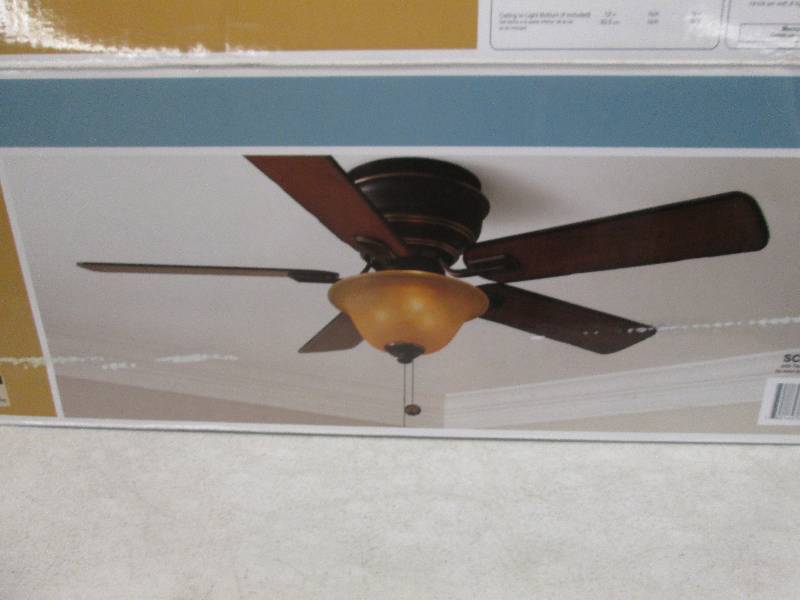lot 185 image: hampton bay 44 ceiling fan tarnish...