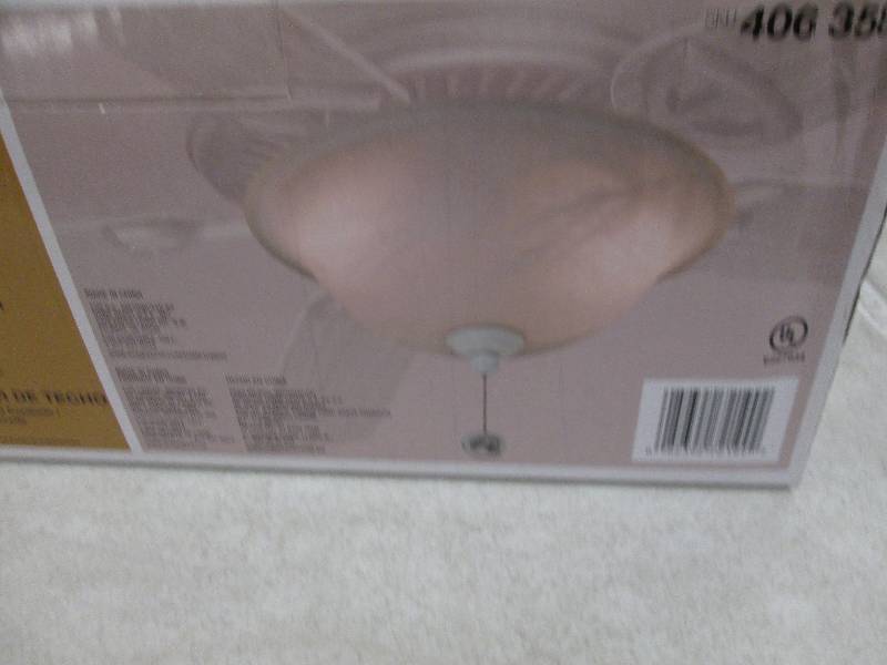 lot 188 image: hampton bay ceiling fan light kit o...