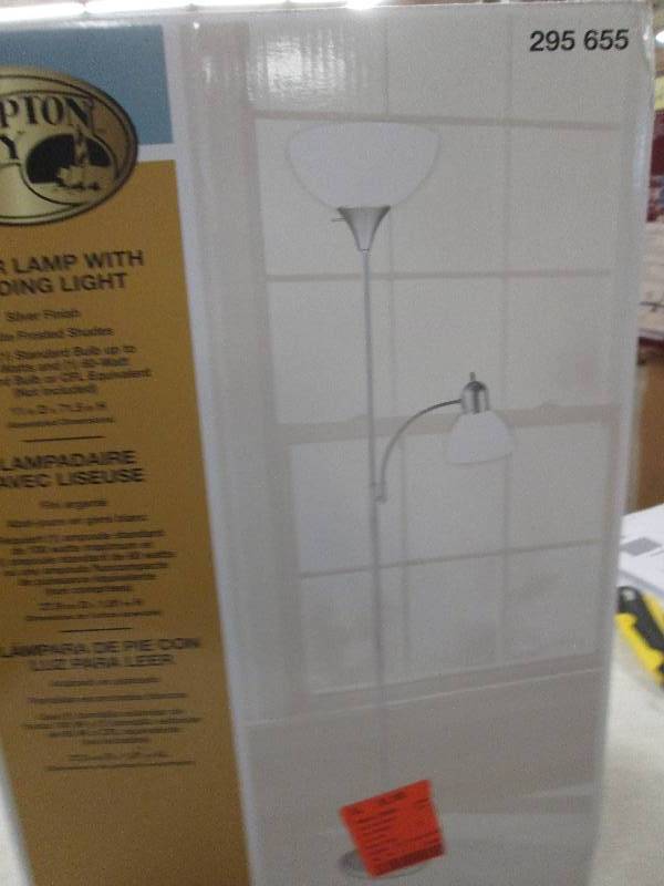 lot 191 image: hampton bay floor lamp with reading...