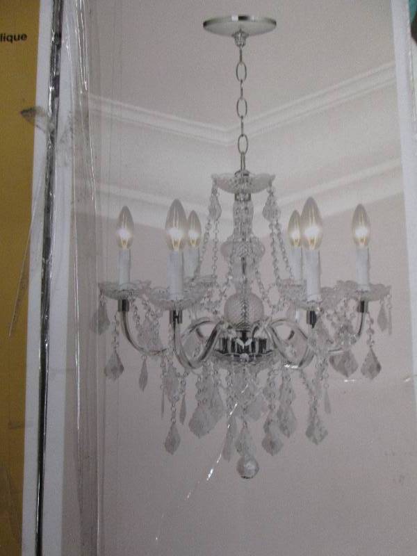 lot 199 image: hampton bay chandelier chrome finis...