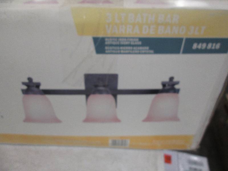 lot 203 image: commercial electric 3 light bath ba...