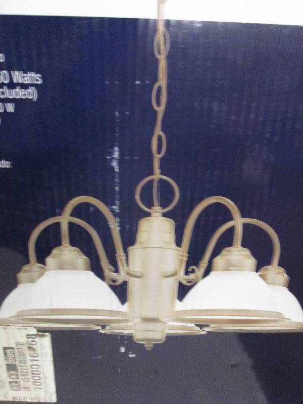 lot 209 image: commercial electric 5 light chandel...