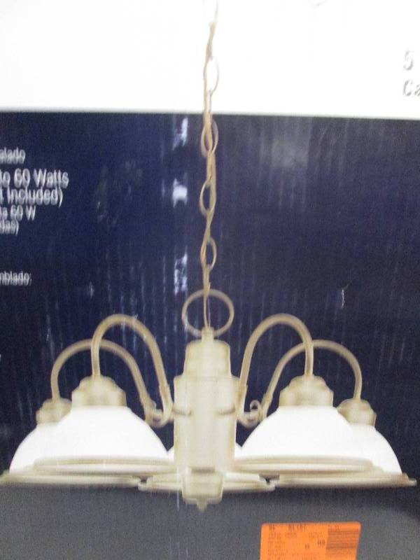 lot 210 image: commercial electric 5 light chandel...