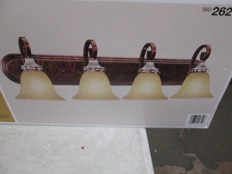 lot 214 image: hampton bay 4 light bath bar oxide ...