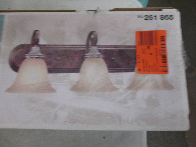 lot 221 image: hampton bay 3 light bath bar oxide ...