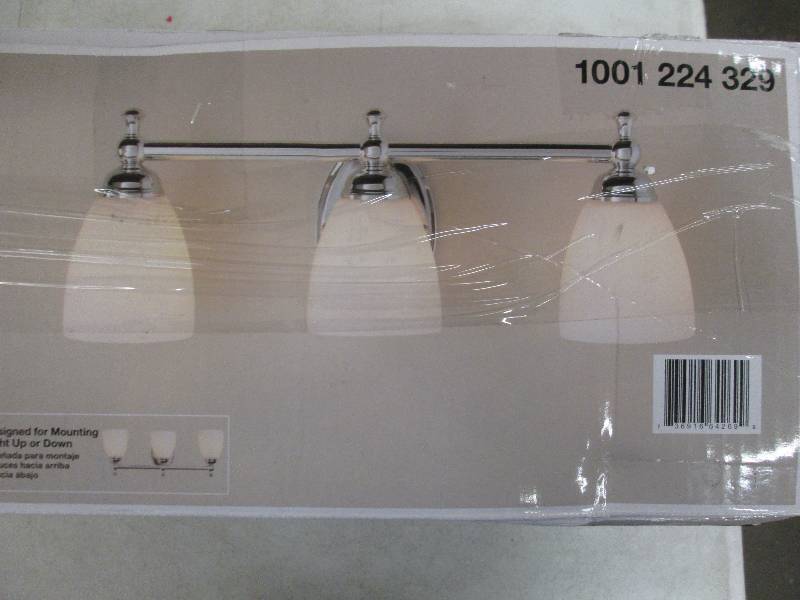 lot 223 image: hampton bay 3 light vanity fixture ...