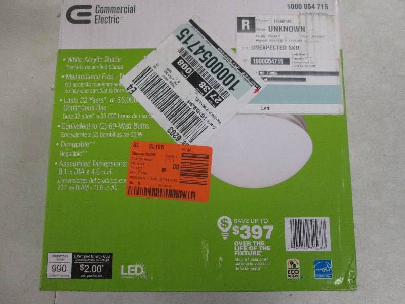 lot 241 image: commercial electric 9 ceiling ligh...
