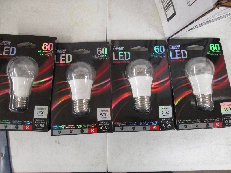 lot 244 image: 1 -4 pack of feit electric LED bulb...