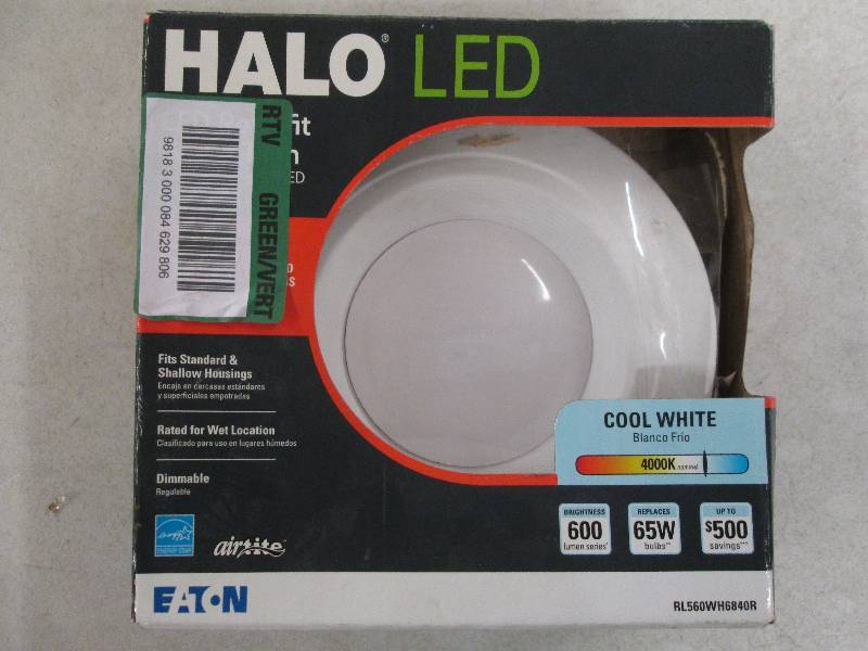lot 248 image: Halo LED retro fit baffle trim fits...