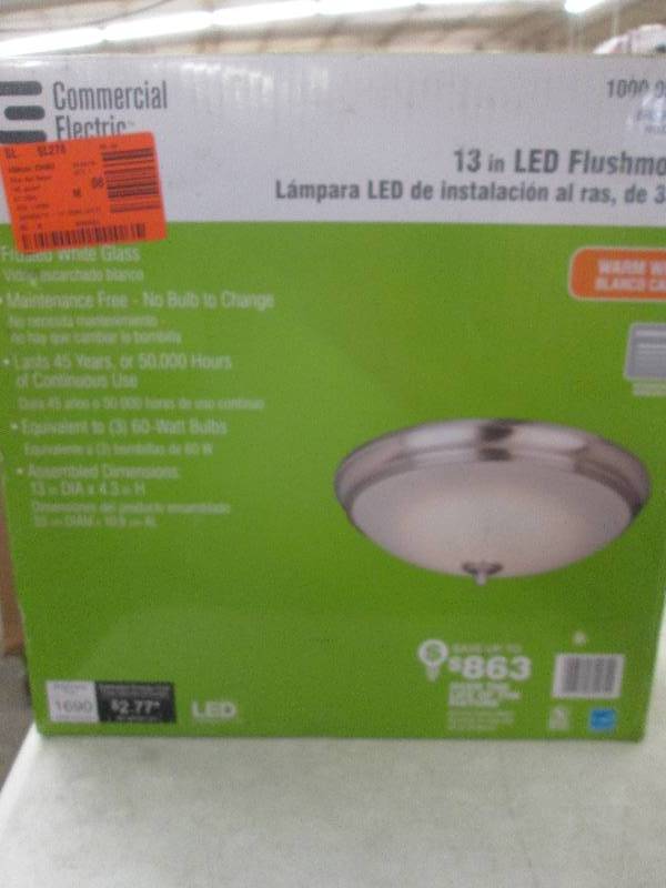 lot 255 image: Commercial Electric 13inch flushmou...