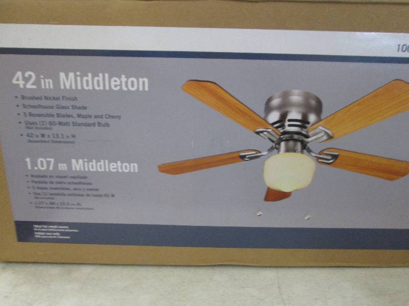 lot 263 image: 42 middleton brushed nickel ceilin...