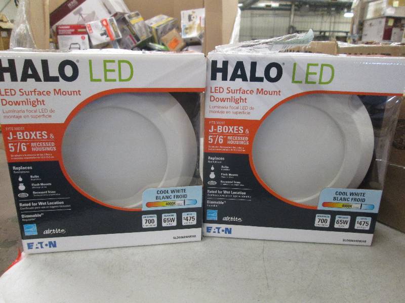 lot 276 image: 2 Halo LED surface mount downlight ...