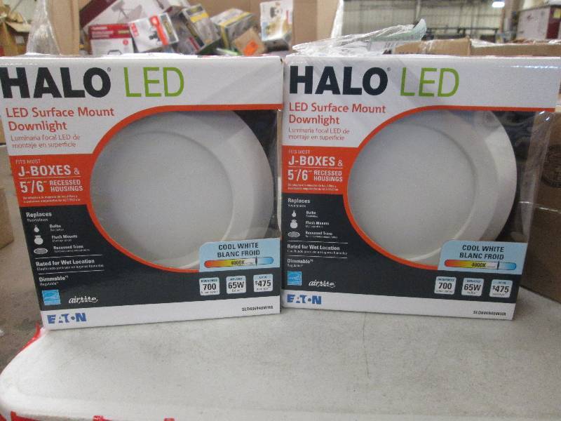 lot 277 image: 2 Halo LED surface mount downlight ...