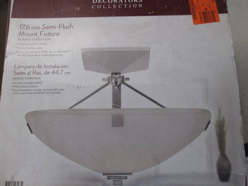lot 278 image: Home Decorators 17.6 inch semi-flus...