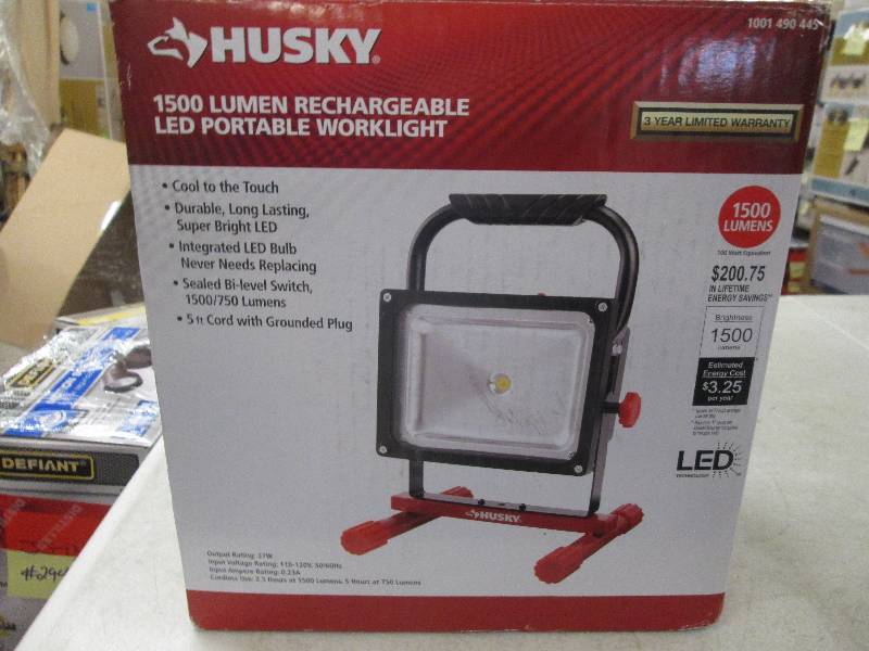 lot 297 image: Husky LED work light tested and wor...