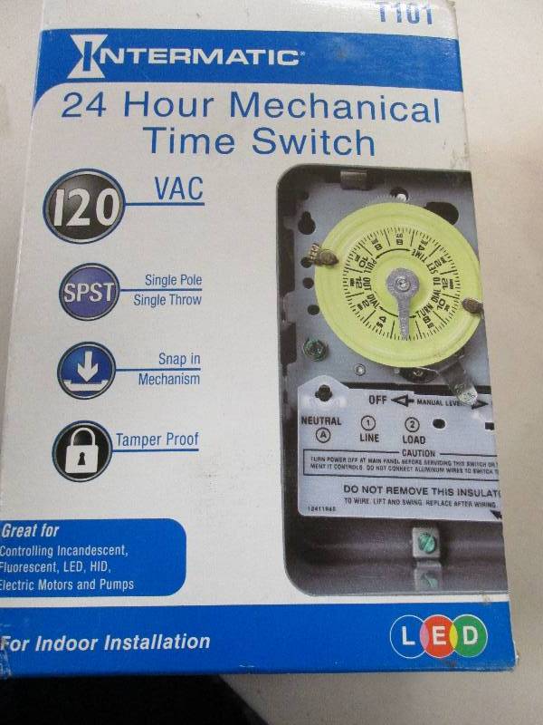 lot 301 image: 24 hour mechanical time switch open...