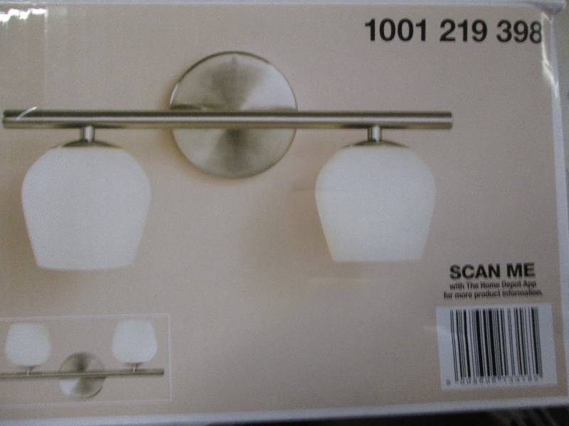 lot 312 image: hampton bay 2 light vanity fixture ...