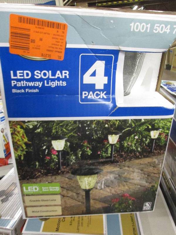 lot 328 image: Hampton Bay 4 pack of LED solar lig...
