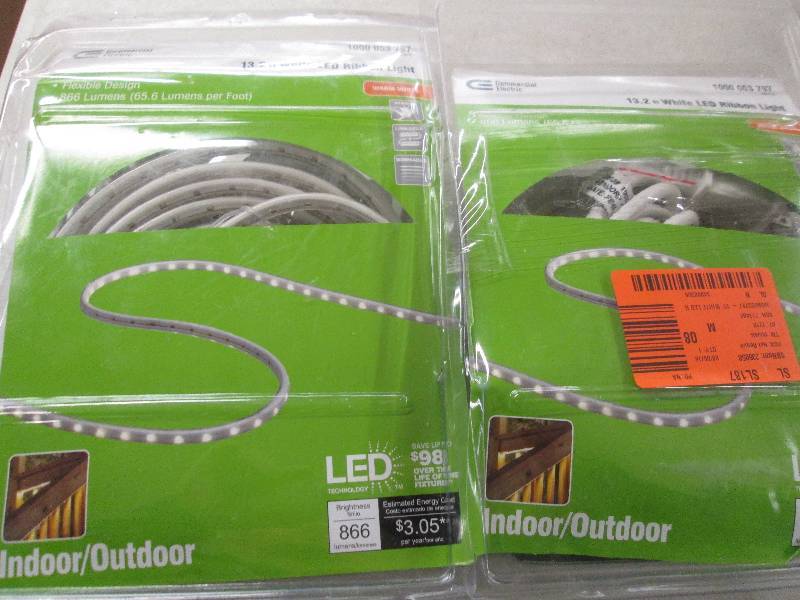 lot 335 image: 2 LED 13.2 foot ribbon lights both ...