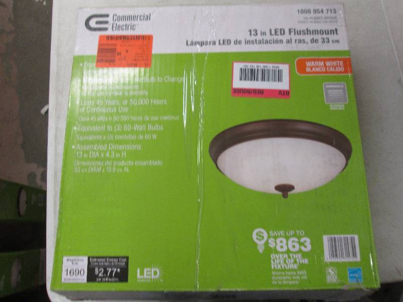 lot 337 image: Commercial Electric 13 inch LED flu...