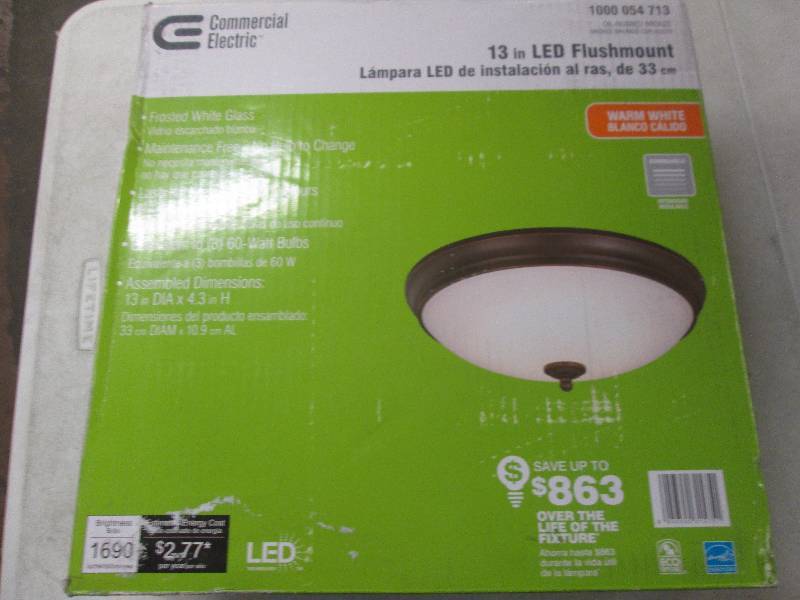 lot 338 image: Commercial Electric 13 inch LED flu...