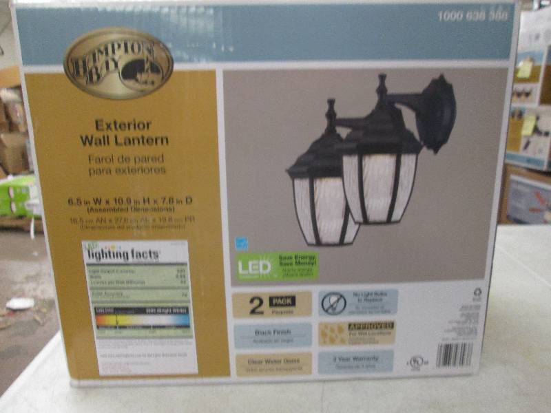 lot 340 image: Hampton Bay LED exterior wall lante...