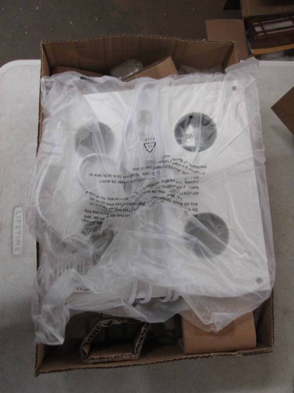 lot 343 image: 63.3 in. Etagere White Floor Lamp O...