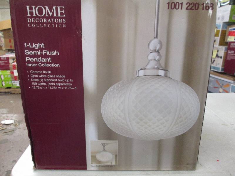 lot 348 image: Home Decorators 1-light semi-flush ...