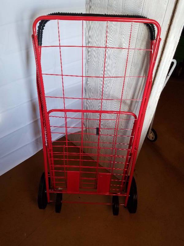 Red 4 Wheel Cart