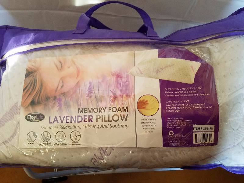 Memory Foam Lavender Pillow November Auction 1 K Bid