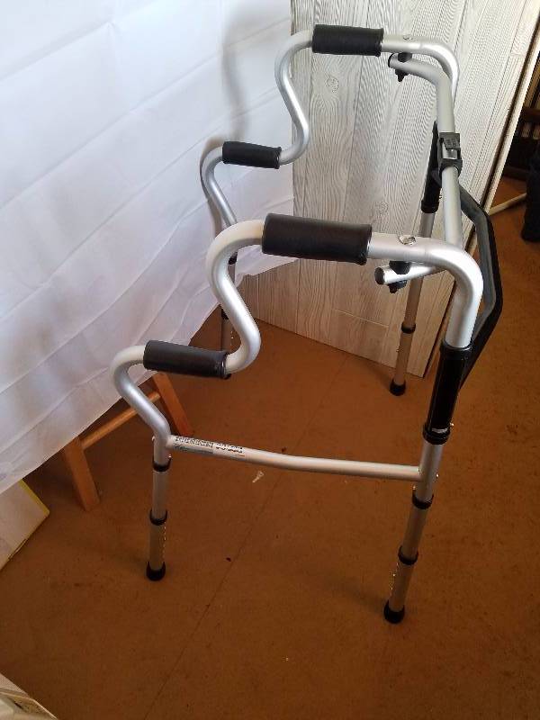 wooden sit to stand walker