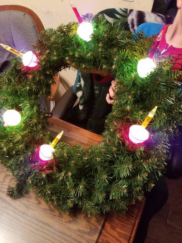 24 Pre-lit Bubble Light Wreath