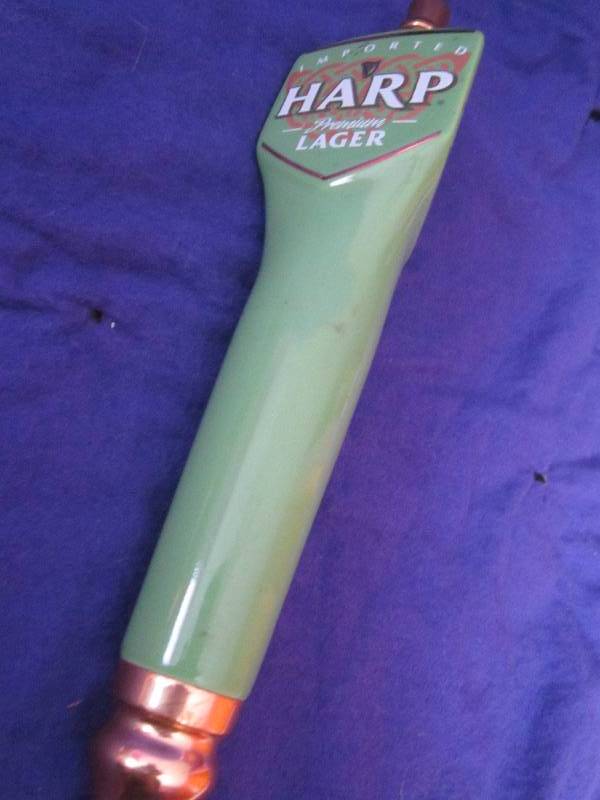 Imported harp lager beer tap...