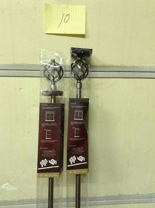 lot 10 image: Lot of 2 Curtain Rods 48-86 Never used