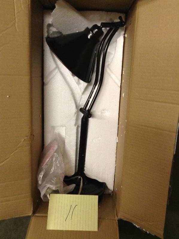 lot 11 image: Kenroy Amherst 27 in. Oil-Rubbed Bronze Adjustable Desk Lamp Never Used
