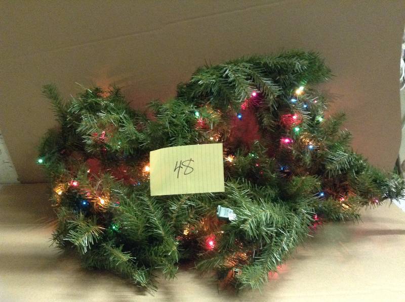 lot 48 image: National Tree Company 9 ft. Norwood Fir Artificial Garland with 100 Multi-Color Light